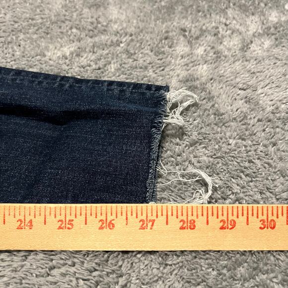 Mother Jeans Womens 24 High Waisted Looker Ankle Fray Denim Close to the Edge - Picture 10 of 13